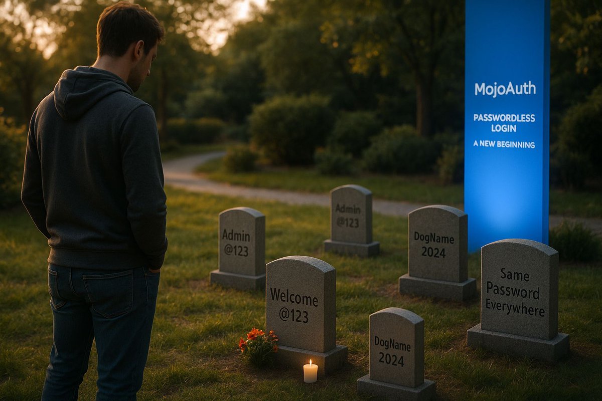 MojoAuth's tweet image. The era of weak passwords has officially been laid to rest. 🪦
Password123!, DogName2024, SamePasswordEverywhere… thank you for your service.

Time for passwordless.

MojoAuth → A new beginning.

#MojoAuth #Passwordless #DevHumor