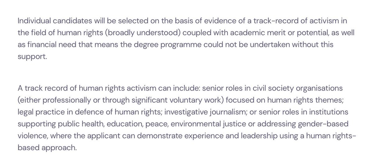 SCHOLARSHIP: Come and join me at the Institute of Commonwealth Studies, University of London: Master of Arts in Human Rights > london.ac.uk/convocation-tr…

Full tuition fee scholarship for distance, full-time Masters covering human rights and international law.