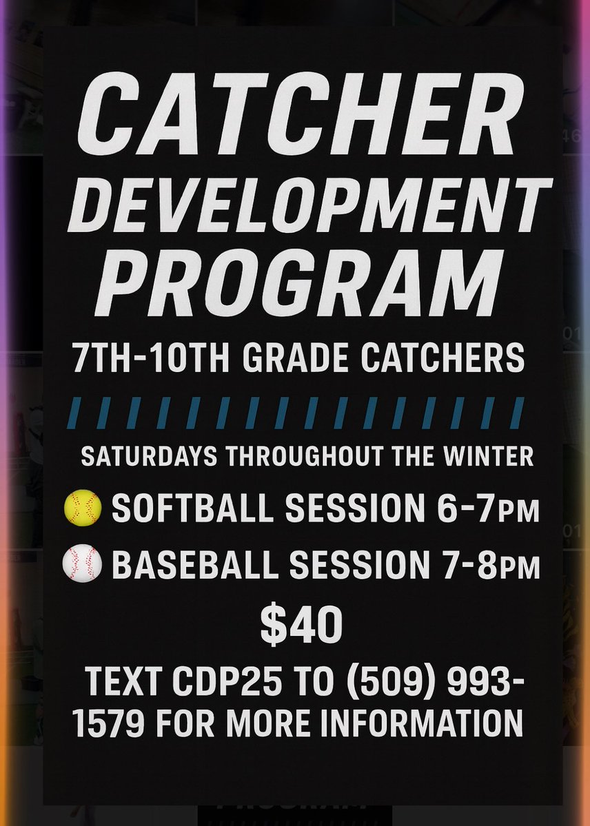 scout_rams's tweet image. Attention 7th-10th Catchers! #Spokane #Baseball #Softball Catcher Development Program