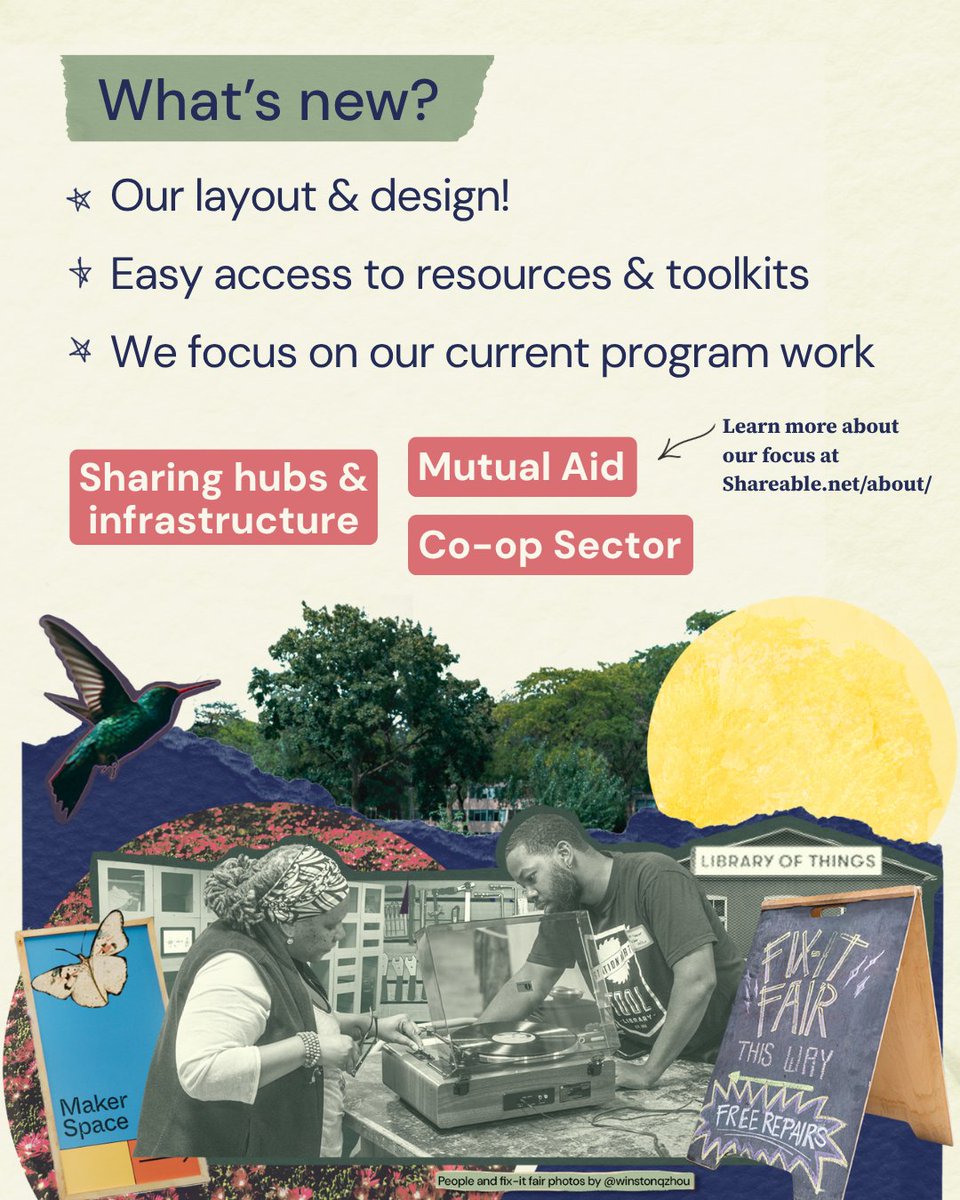 Shareable's tweet image. 🚨🚨We have an exciting update!!! 🚨🚨 Shareable has launched our new and improved website!

We highlight our sharing resources, stories, and much more on Shareable.net.  What’s new?
🦋Our layout &amp;amp; design
🦋Easy access to resources &amp;amp; toolkits
🦋Focus on our current work