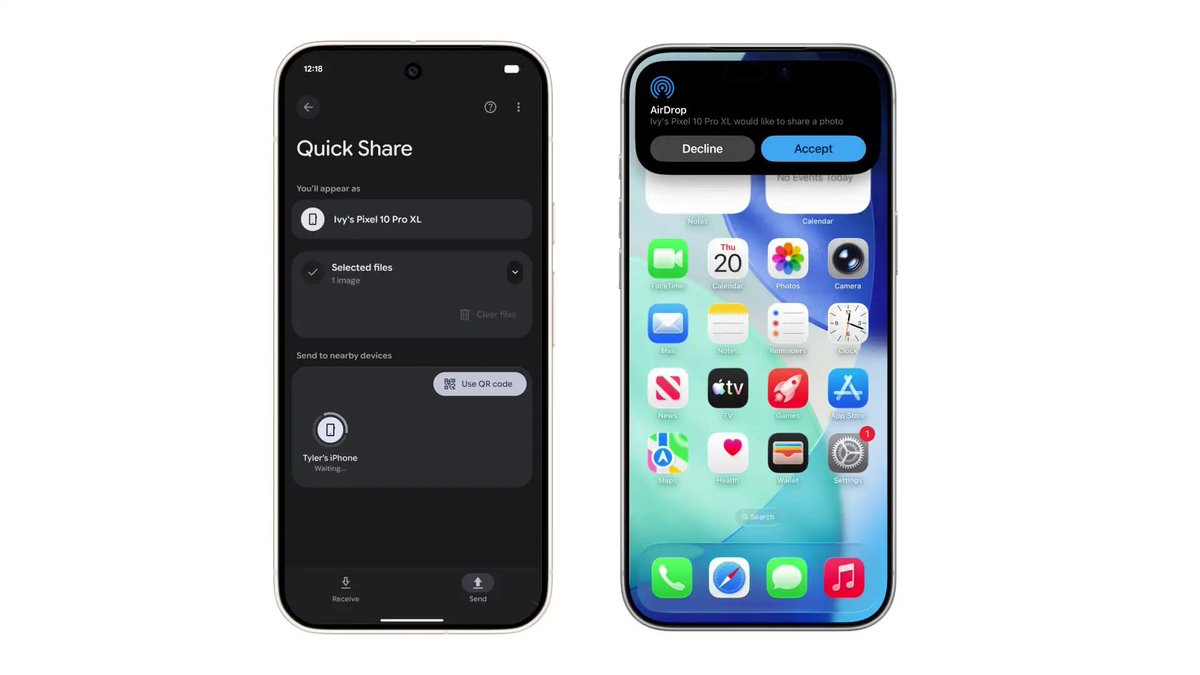 MishaalRahman's tweet image. 👐BREAKING: Google made Quick Share compatible with AirDrop WITHOUT Apple&apos;s help!

Google&apos;s statement heavily implies this.

We don&apos;t know how Google did it, but Apple was seemingly NOT involved in making Quick Share work with AirDrop.

🔗androidauthority.com/quick-share-ai…

Tip @Techmeme