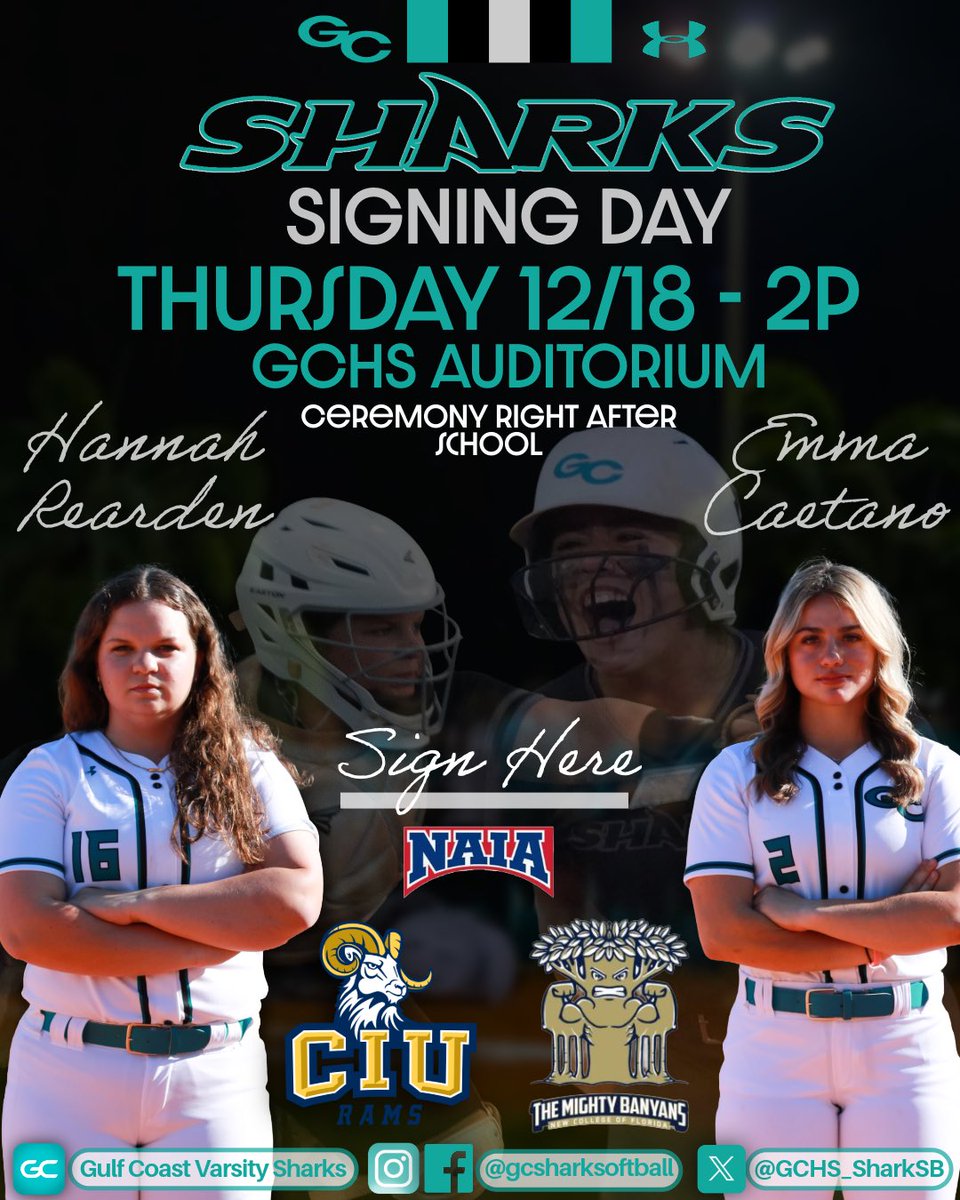 Join us in celebrating two of the best to do it at GC, <a href="/Emmacaetano076/">Emma Marie Caetano</a>  &amp; <a href="/Hannah_Rearden/">Hannah Rearden 2026 #16</a>  as they make it official to play at the next level! <a href="/coachscott_09/">Alan Scott</a> <a href="/GCSharkInsider/">GCHS Shark Insiders</a> <a href="/Coach_Hartz_2/">Steve Hartz</a> <a href="/GCSharks/">GCHS Sharks</a> <a href="/Glory18u_Marino/">Texas Glory Venice 18U Gold - Marino</a>
