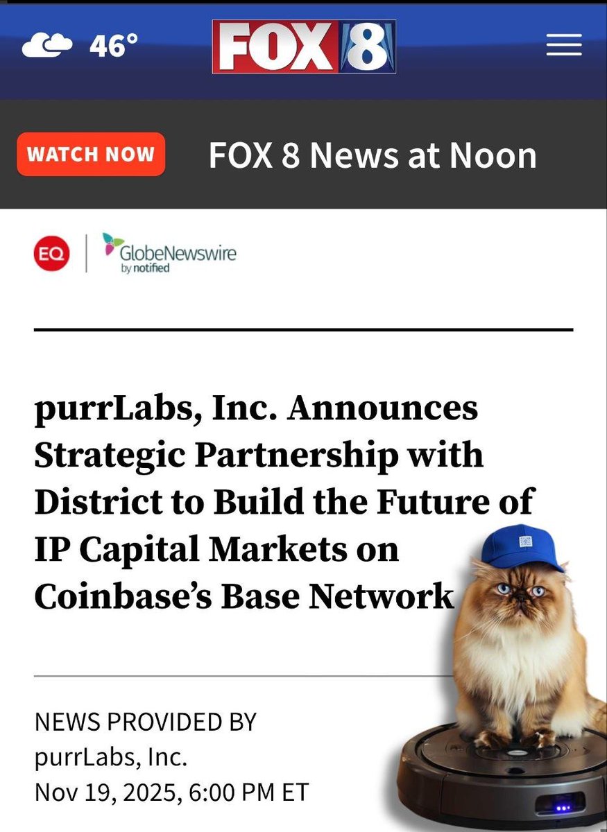 MrMigglesOnBase's tweet image. Word about the partnership of the year is already circulating @purrLabs x @districtxyz x @MrMigglesOnBase 😼🚀🔥

Make sure to check out the articles below: 
Fox News - fox8.com/business/press… 🔗
Yahoo - finance.yahoo.com/news/coinbase-… 🔗
MarketWatch - marketwatch.com/press-release/… 🔗
APNews -…