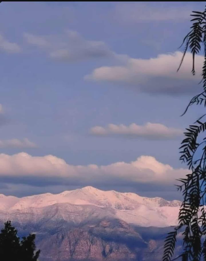 Let it snow!  Southern Nevada appearing winterized this morning with the reveal as the clouds lifted.  Pics from Lee Canyon (opening tomorrow and check out the snow in the trees), Ryan Muccio (Pahrump), Terry Kunz and Peter Tulk.