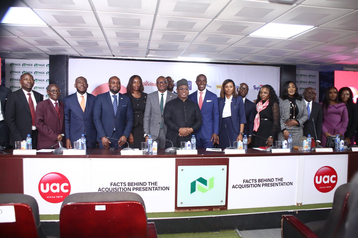 Scenes from today’s market engagement as <a href="/UACNigeria/">UACNigeria</a>  had a market session leveraging the Closing Gong Ceremony and Facts Behind the Figures presentation.

A meaningful moment highlighting heritage, strategy, and renewed momentum. #UACNatNGX
