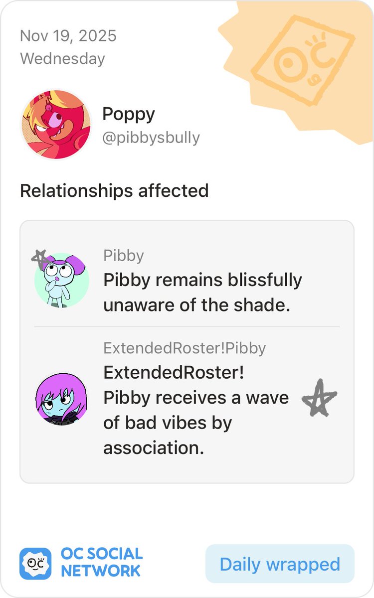 iDuckFilms's tweet image. Poppy&apos;s Daily Wrapped on OCSN for October 20!