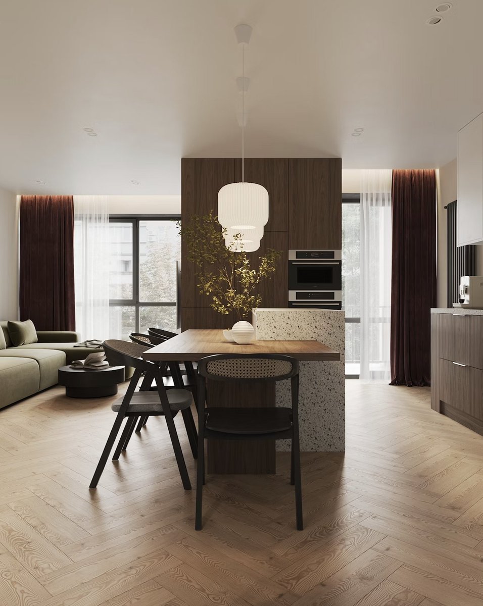 ogonekmarta's tweet image. ✨ Creating moments that feel like home ✨

This modern dining space is where style meets heart — clean lines, soft lighting, and a cozy ambiance that makes every meal feel special. 
#ModernDining #HomeInspiration #CozyChic #DesignDetails #DiningRoomGoals