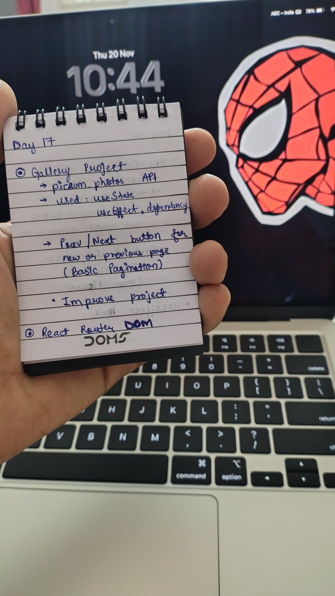 ManojCodes's tweet image. Day 17 — 100 Days of Code
Built a small React gallery today using a public image API.
Learned a lot about data fetching, re-renders &amp;amp; adding simple prev/next navigation.
Thanks @sheryians_ for the clarity as always!
#React #WebDev #100DaysOfCode