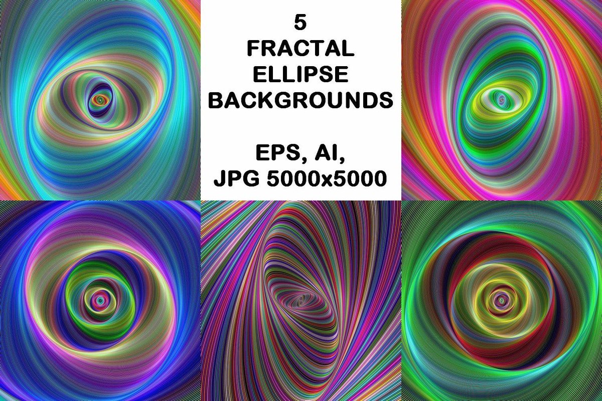 DavidZydd's tweet image. 5 Fractal Ellipse Design Backgrounds designbundles.net/davidzydd/9858… #DavidZyddVectors  #DesignVector #Ellipse #AbstractBackgrounds #AbstractBackground #Art #Fractal #Design #VectorDesign #Abstract #VectorBackgrounds