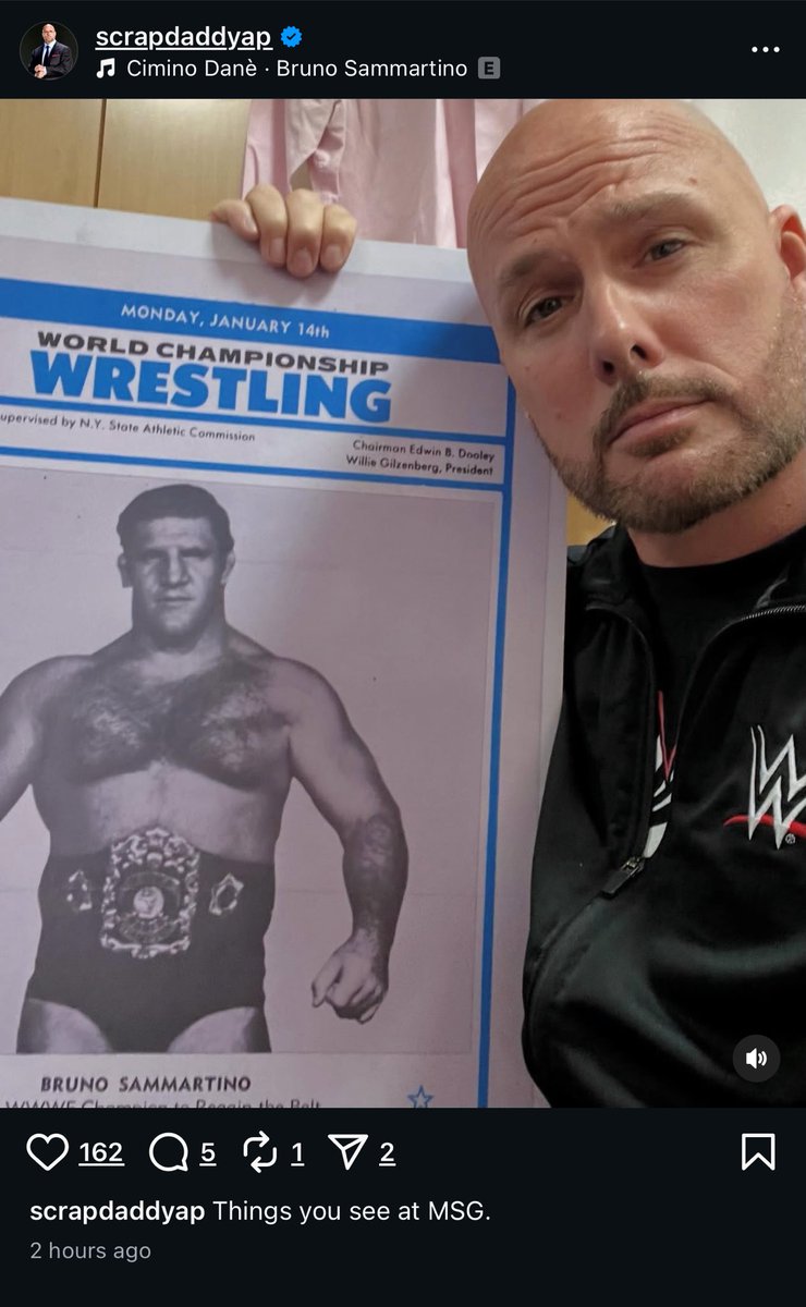 THINGS YOU DON’T SEE AT MSG, YOU DOING YOUR JOB BY KEEPING DERANGED LUNATICS AWAY FROM RINGSIDE! ANSWER MY CALLS!!! <a href="/ScrapDaddyAP/">Adam Pearce</a>