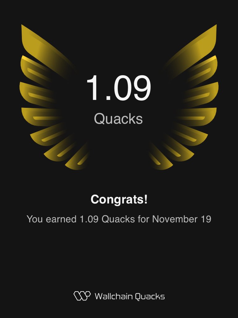 JSarkai's tweet image. Just earned 1.09 Quacks on @wallchain in one day 🦆

Turn insights into rewards and climb the leaderboard 🥇 with @spaace_io also
