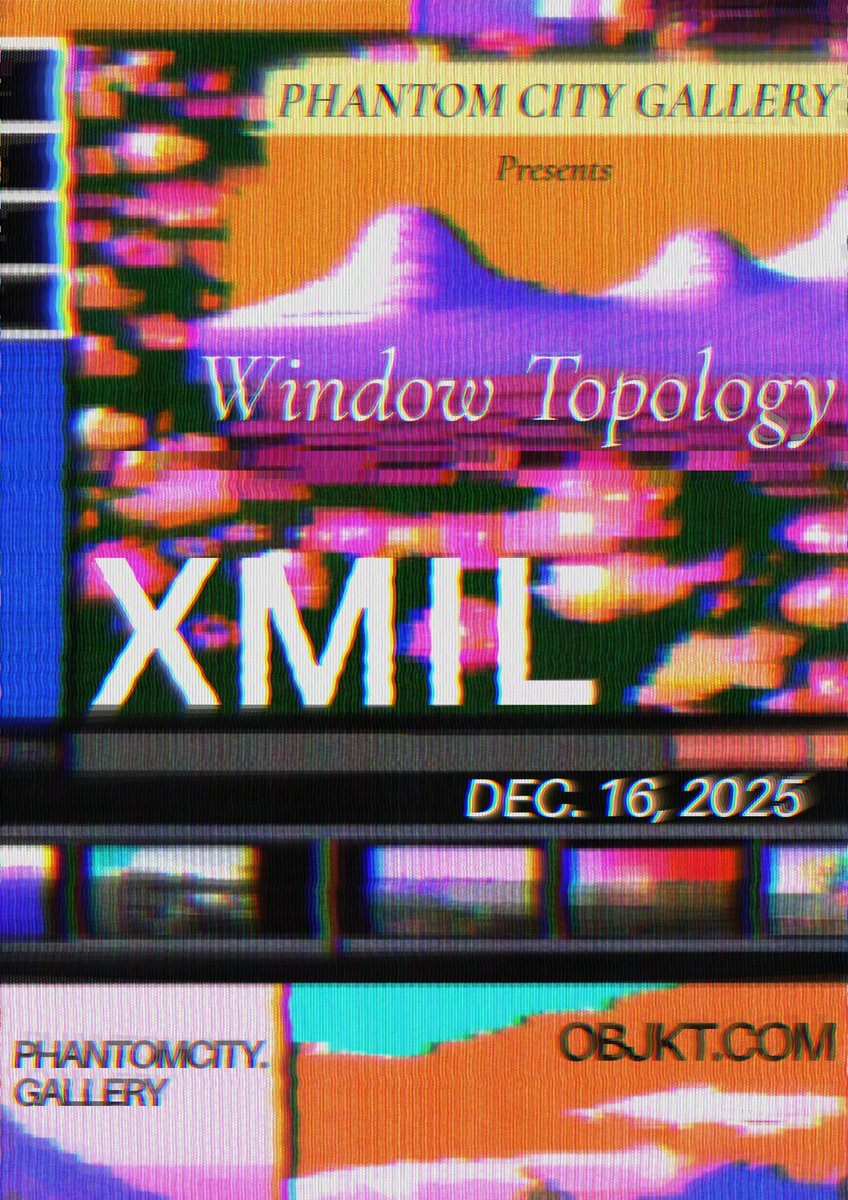 “ ₩ł₦ĐØ₩₴ ₮Ø₱₱ØⱠØ₲Ɏ ”

My next collection will be launched as part of my first solo exhibition, in collaboration with Phantom City Gallery and the great curator and collector <a href="/CodyofHouston/">Cody</a> 

⭐️There will be 8 works

⭐️December 16 is the agreed date

🤍
👾