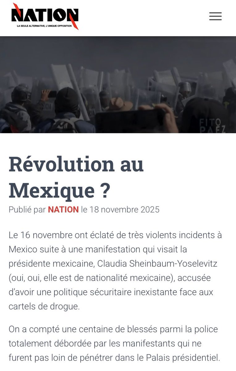 unr_mx's tweet image. Nota de nuestros camaradas belgas de NATION @nation_tweet sobre la movilización nacional en México. 
🇲🇽🤝🏻🇧🇪