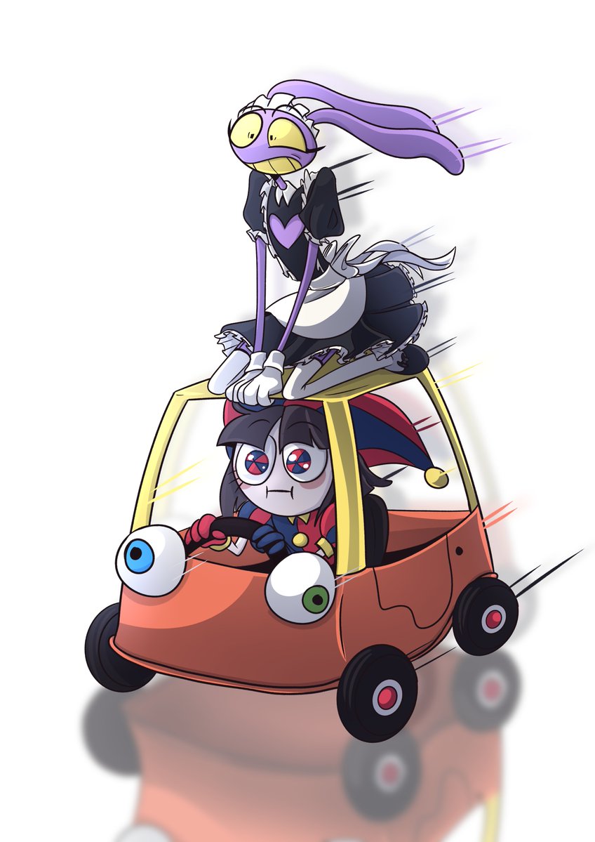 screaming_alice's tweet image. And off to their honeymoon they go.

#tadc #maidjax #pomni #funnybunny #tadcjax #tadcpomni #TheAmazingDigitalCircus