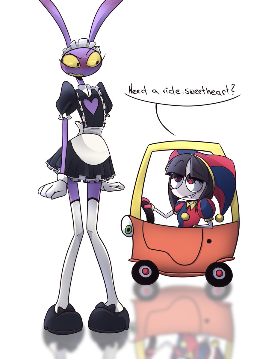 screaming_alice's tweet image. And off to their honeymoon they go.

#tadc #maidjax #pomni #funnybunny #tadcjax #tadcpomni #TheAmazingDigitalCircus