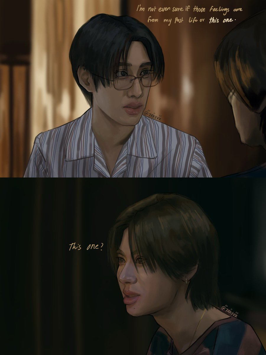 nuerssyn's tweet photo. #CharnJet “I’m not even sure if those feelings are from my past life of this one”
#KhemjiraTheSeries #CharnJet #TleFisrtone #fanart https://t.co/bAZVc7LNaF