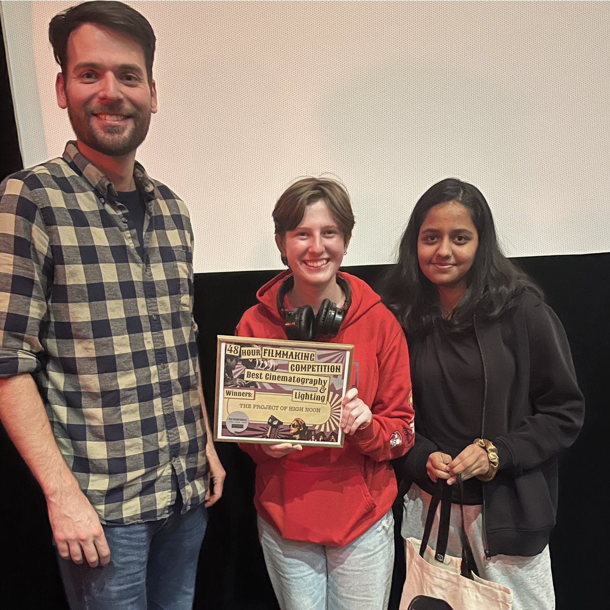 CACC_CPS's tweet image. Congrats to CACC filmmaking students Brynn Woods and Alisha Gupta for winning Best Cinematography &amp;amp; Lighting for their short film “The Project of High Noon”! They competed in Stephens College’s 48-hour film challenge and had their work screened at Ragtag Cinema #caccbest #cpsbest