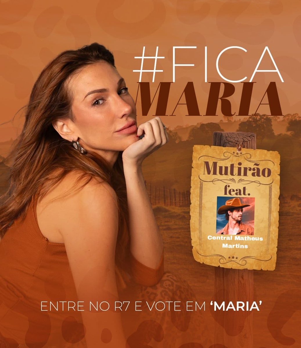 MaritheusAcervo's tweet image. MUTIRÃO FEAT @centralmatheusm 

🗳️ A CADA 10 VOTOS, COMENTE UM EMOJI AQUI.

🎯 ΜΕΤΑ: 200 COMENTÁRIOS.

✅ O voto é para SALVAR. Vote na MARIA!

Encerra ás 16:00hrs
📱 record.r7.com/a-fazenda/a-fa…
#FicaMaria #AFazenda17