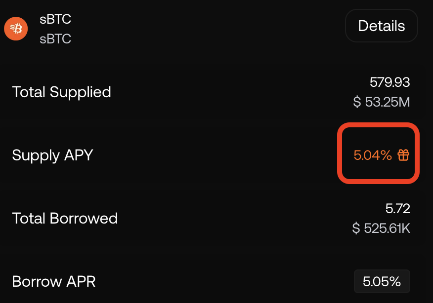 ZestProtocol's tweet image. want to take full advantage of dual stacking and earn 5% apy on your sbtc?

just deposit sbtc on zest.