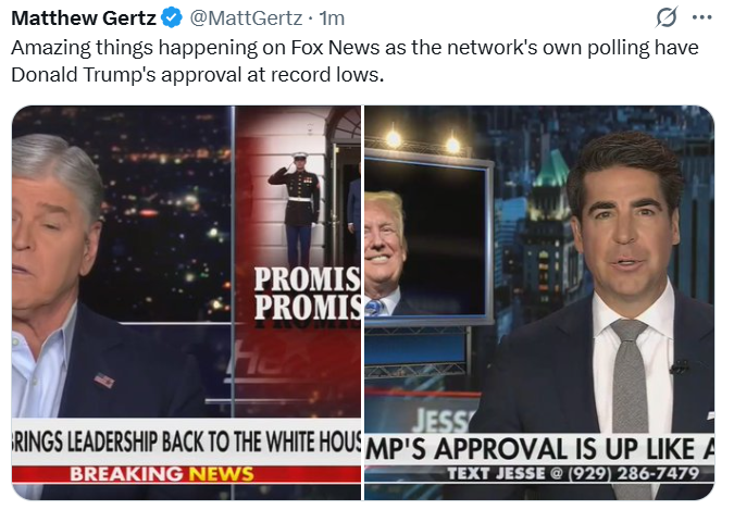<a href="/MattGertz/">Matthew Gertz</a> You can only trot out the Emperor wearing no clothes so many times before even your dumbest FOX viewer points his finger and says "Hey, I can see Trump's tiny weaner."