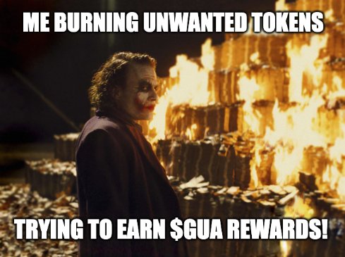 SUPERFORTUNE888's tweet image. You can now clean out all unwanted tokens for $GUA !

🔥 app.superfortune.xyz/karmicvault