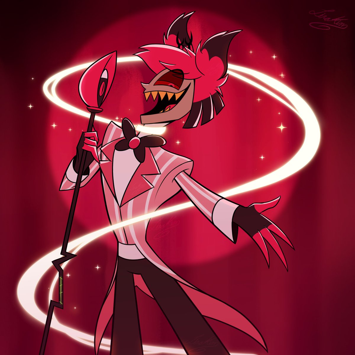 LiraKimOF's tweet photo. Sing, my angel, sing for me 🗣️
#HazbinHotelFanart #HazbinHotel #hazbinhotelseason2 #HazbinHotelAlastor #Alastor #AlastorHazbinHotel https://t.co/b3SEC0d4pj