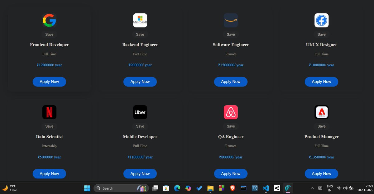 _keshav2008_'s tweet image. Day 11 of #365daysofcodechallenge 🚀

Learnt Props in ReactJS and built a smooth card gallery using them.
Wrapped the grind with 3 LeetCode questions.
Thanks to @sheryians_  and @sarthacksharma bhaiyaaa for the guidance 🔥

#ReactJS #JavaScript #LeetCode #CodingJourney #WebDev