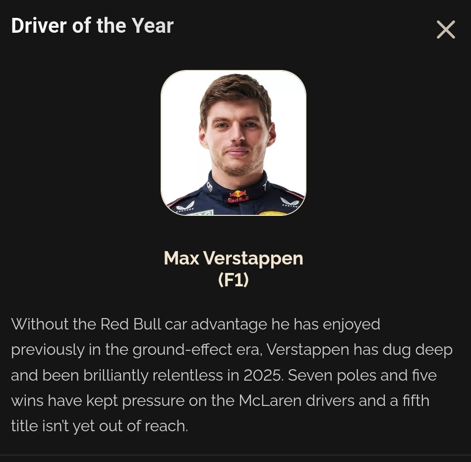 verstappenews's tweet image. Max Verstappen has been nominated for ‘Driver of the Year’ at the #AutosportAwards

Vote for him here: autosport.com/awards-voting/