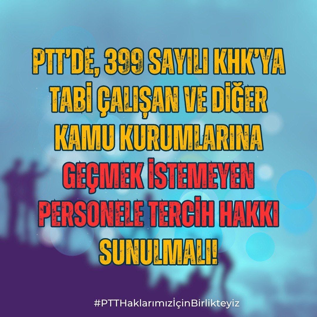 #PTTHaklarımızİçinBirlikteyiz