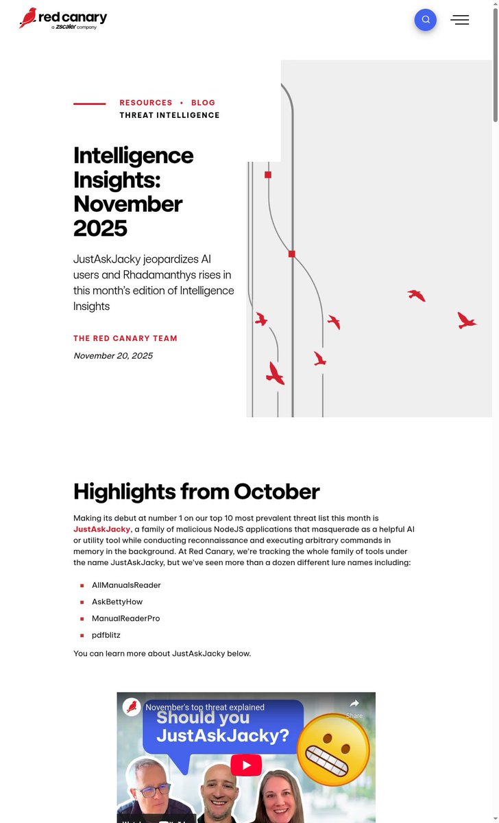 secharvesterx's tweet image. Intelligence Insights: November 2025 | Red Canary
redcanary.com/blog/threat-in…