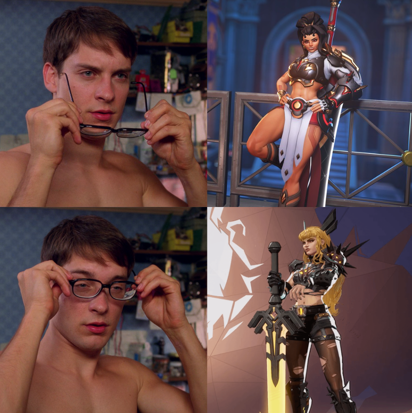 accountiogg's tweet photo. Nice to see #Overwatch releasing new heroes, but… this one looks oddly familiar. 👁️
#AccountIO https://t.co/9zvvPVoGek