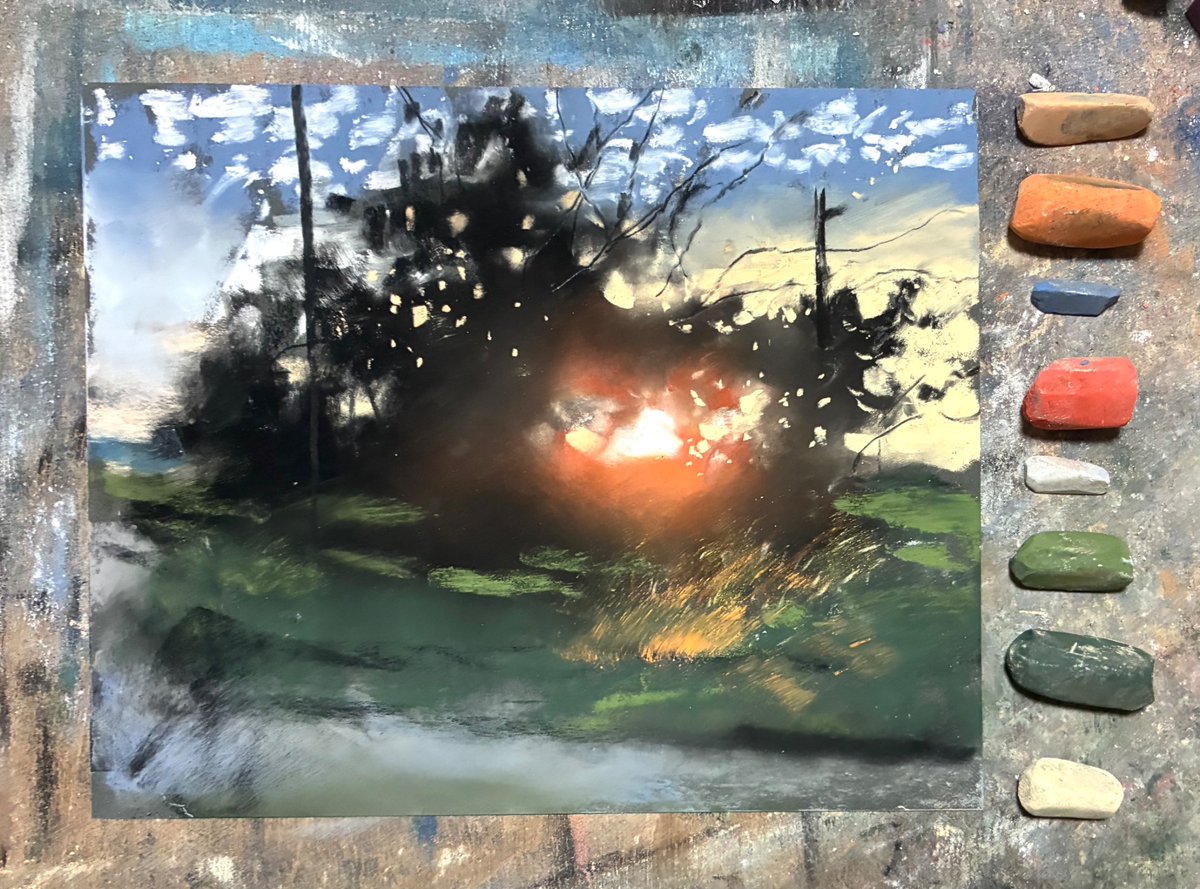 なんの変哲もない薮に西陽がさした瞬間