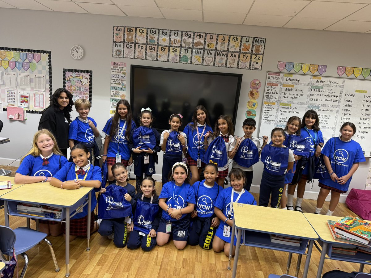 We would like to welcome our newest YCW Club members for the 2025/2026 school year from Academir Charter School East.  We are so proud of their commitment to making their school a safe place to learn.  #YCW #SafeSchools #FutureLeaders