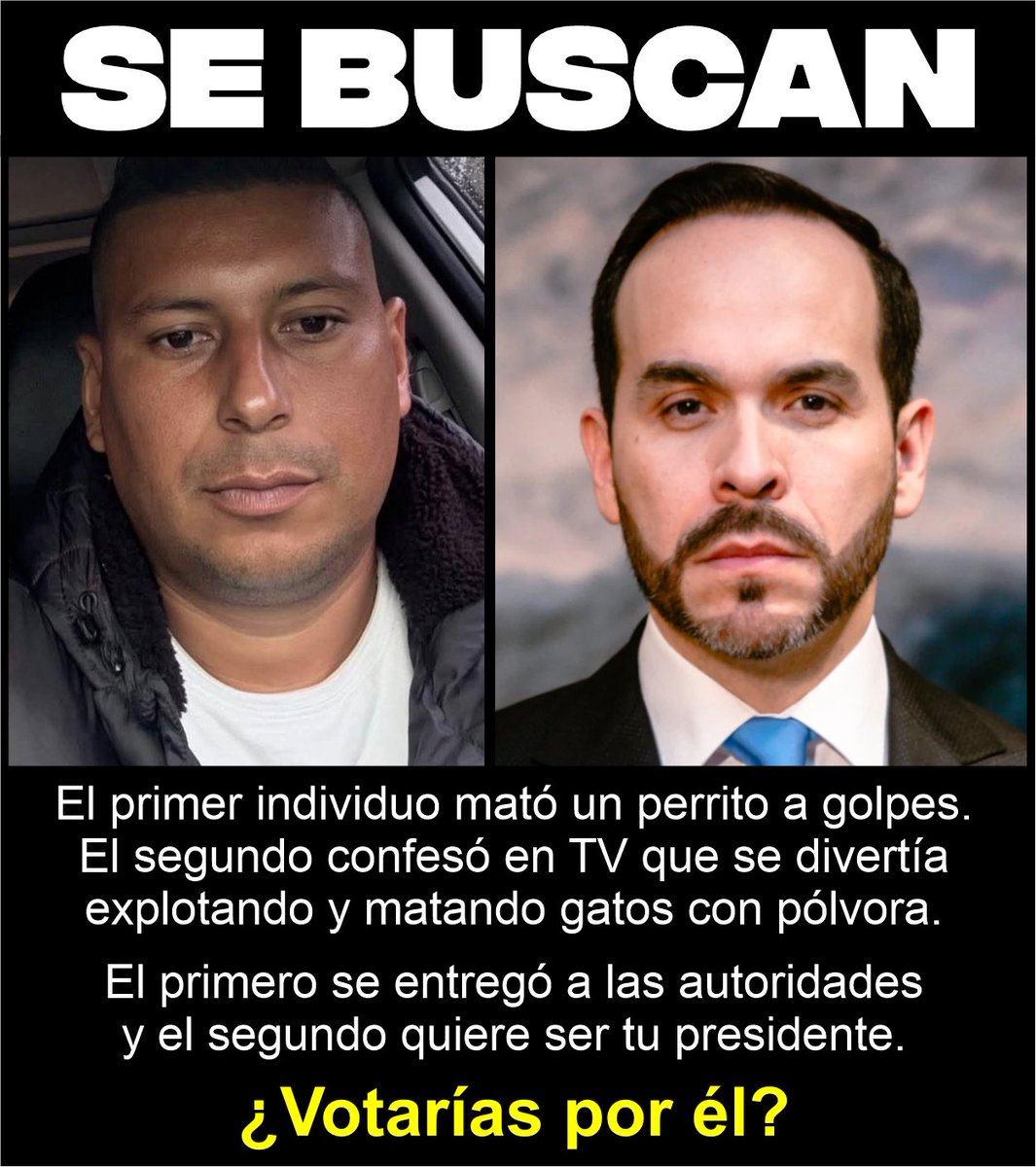 dianhagtk's tweet photo. @Adrianaveterin2 Puto asco este señor y puto asco los que lo defienden y quieren votar por él, enfermo el que maltrata a los animales, no pueden ser buenas personas como estás https://t.co/7iA0FG89z5
