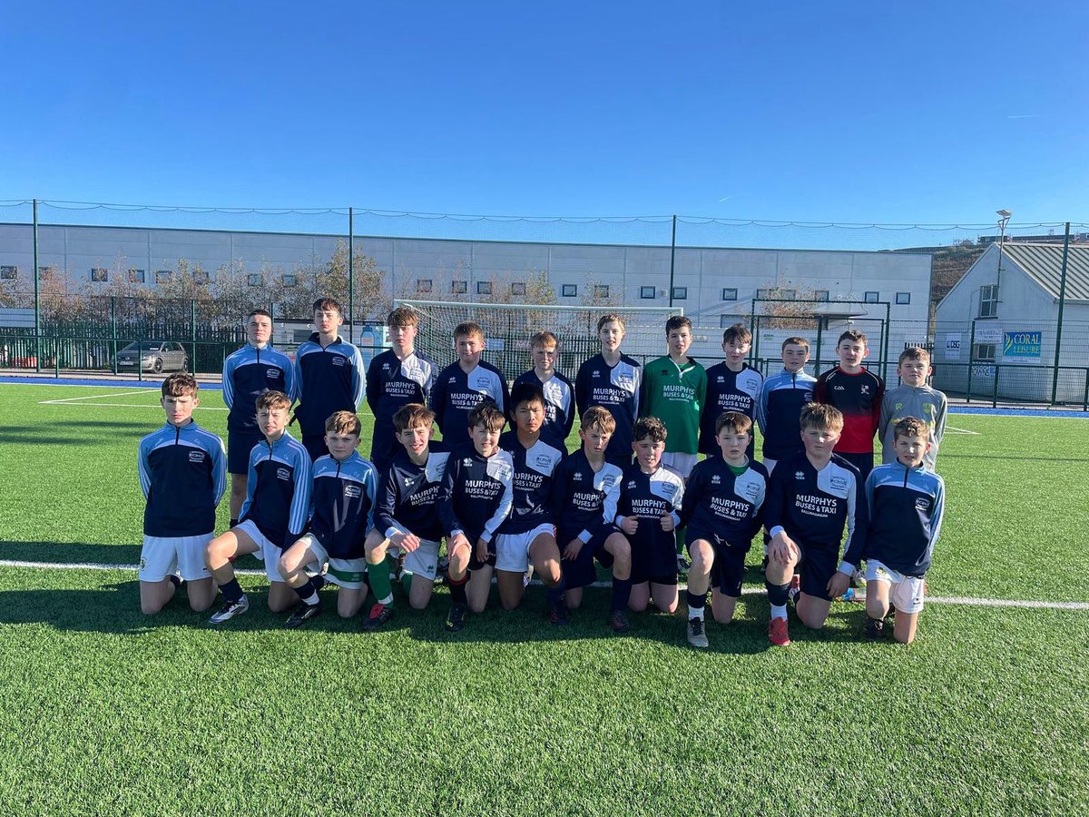 Well done to our first year soccer team, and their trainers Mr Bohane, and Mr Houlihan,  who beat Cobh 5-1 in the first round of the Munster Cup 👏👏 #cbsabú🔴🟢