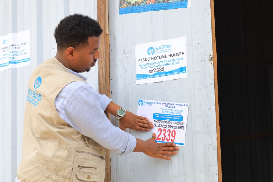 Sasdosom's tweet image. SASDO proudly concluded a one-day GBV Awareness Campaign across the Afgoye Corridor (Ceelasha, Saddex Buurood &amp;amp; Hawa Abdi).
Women, Girls &amp;amp; IDPs joined to promote prevention, protection &amp;amp; safe reporting.
#SASDO #GBVAwareness #EndGBV #Protection @unicefsomalia @GPtoEndFGM