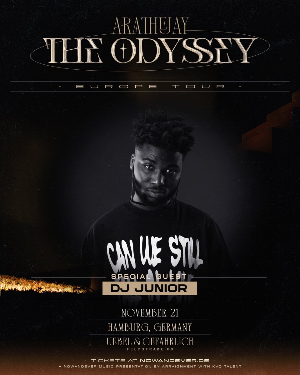 arathejay's tweet image. HAMBURG, ICH BIN BEI EUCH 🌋

Tickets available now at arathejay.com