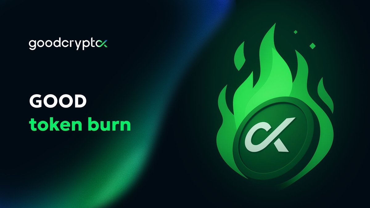 GoodCryptoApp's tweet image. 🔥 Daily $GOOD burn is complete! 🔥

🔸 Burned: 331 GOOD 
🔸 Burn transaction: buff.ly/Ck7li9j 
🔸 Burn fuel: 10% of DEX fees 

Buy $GOOD 👉 buff.ly/CAZvVVQ