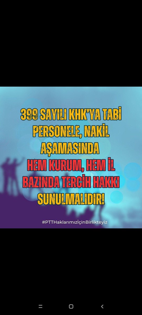 #PTTHaklarımızİçinBirlikteyiz