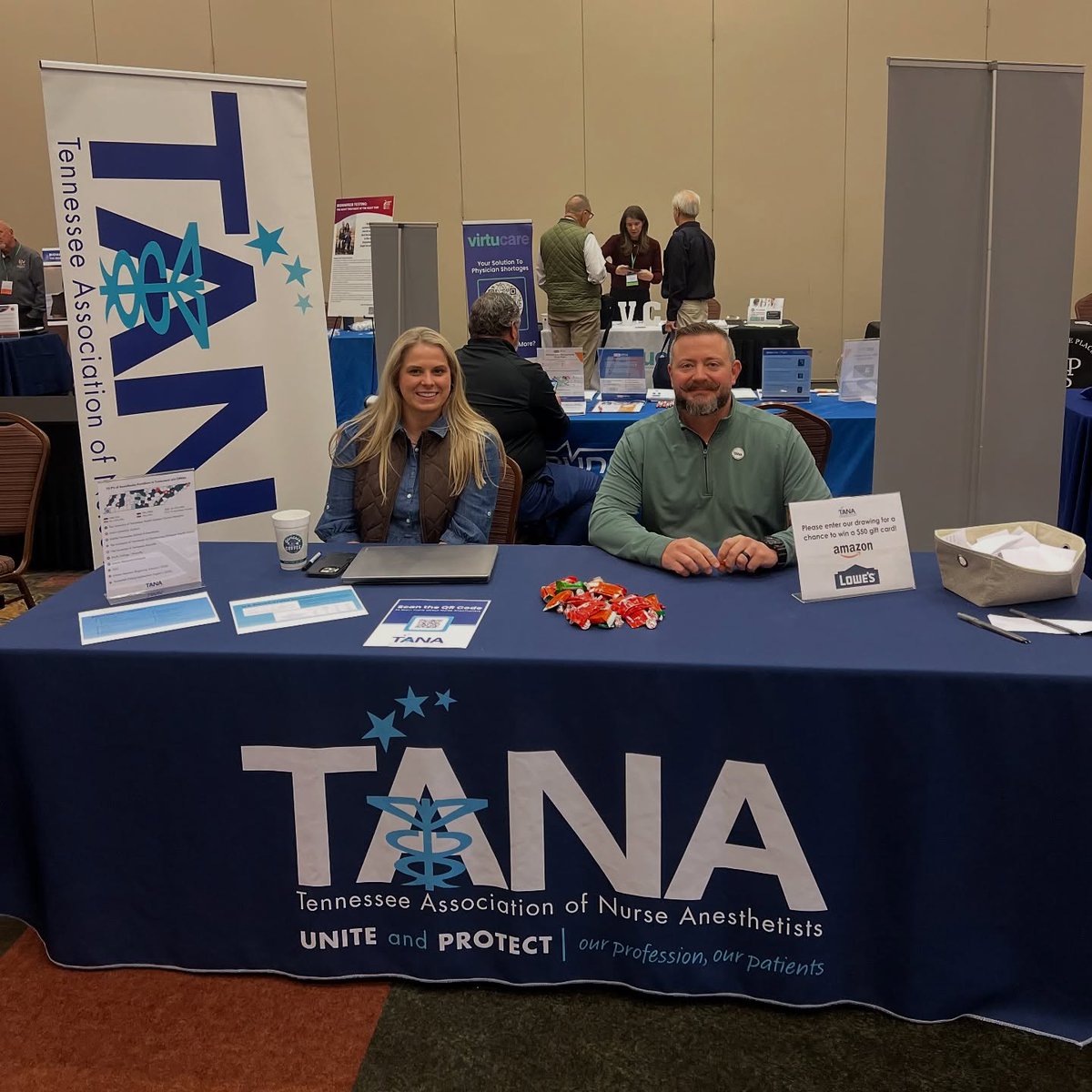 Allison Hamilton, SRNA from LMU and Raleigh Todd, DNP, CRNA, TANA Federal Political Director, representing TANA members today at the Rural Health Association of TN Annual Conference in Sevierville for National Rural Health Day! Thank you to all CRNAs that are at the forefront of