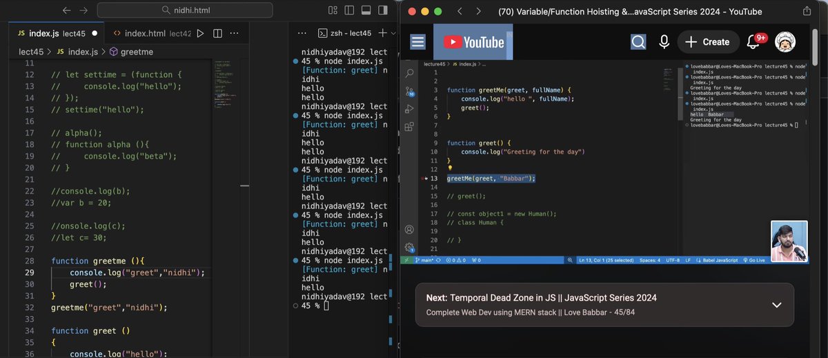Nidhy7611's tweet image. Day 14 of leatning javascript with @lovebabbar3  Finally understood how the JS Call Stack works and why hoisting happens 🤯
Slow steps → Strong foundation.#webdeveloper #backenddevloper 
#Frontend #JS #LearningJourney