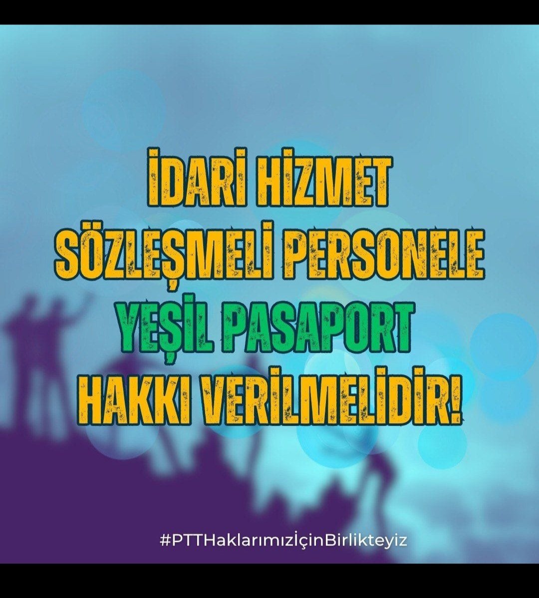 #PTTHaklarımızİçinBirlikteyiz
Arkadaşlarımız kamu gorevlisidir