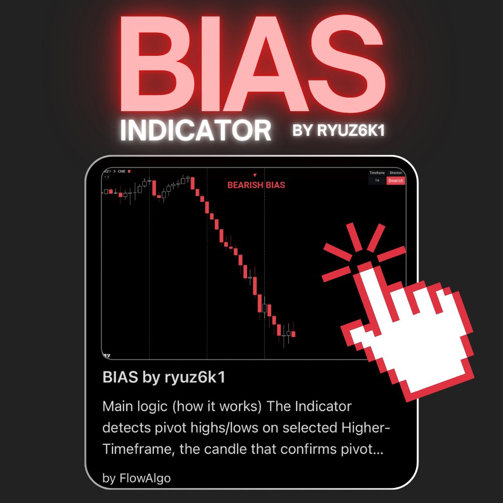 ryuz6k1's tweet image. There has never been a real bias indicator on TradingView… until now. 🚨

BIAS by Ryuz6k1 tracks market structure from any higher timeframe and plots clean bullish/bearish bias right before the best moves kick in. 📈📉

If you trade with HTF confirmation, this is built for you -…