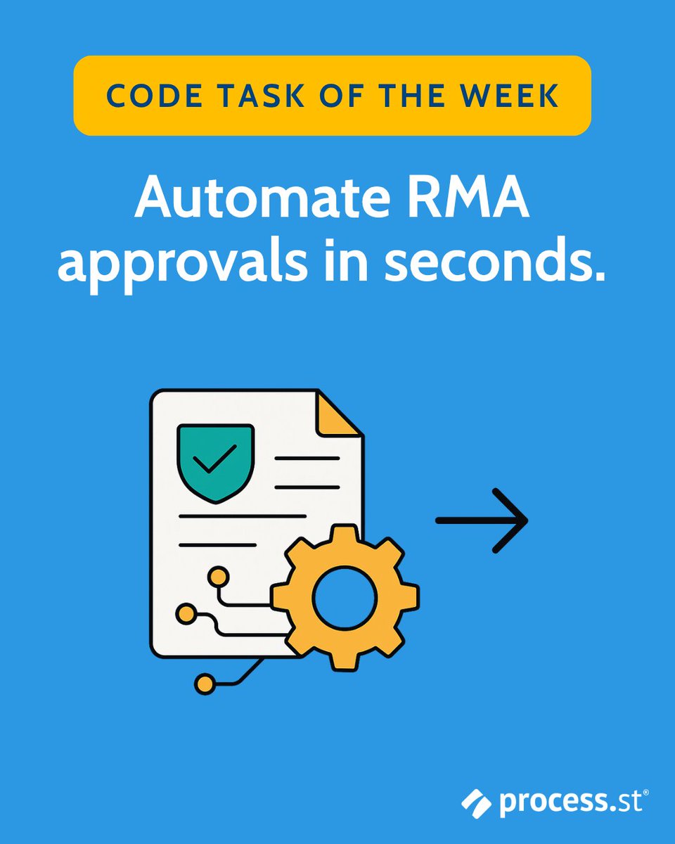 ProcessStreet's tweet image. We see many companies struggle with inconsistent RMA decisions and approval delays that frustrate customers and tie up operations teams.

See our fix: hubs.li/Q03VgtPN0?