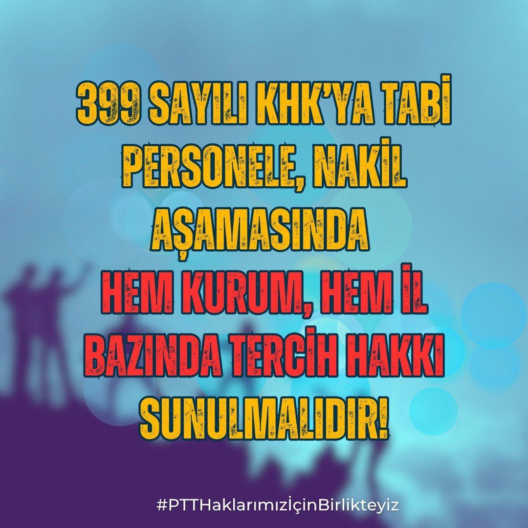 #PTTHaklarımızİçinBirlikteyiz