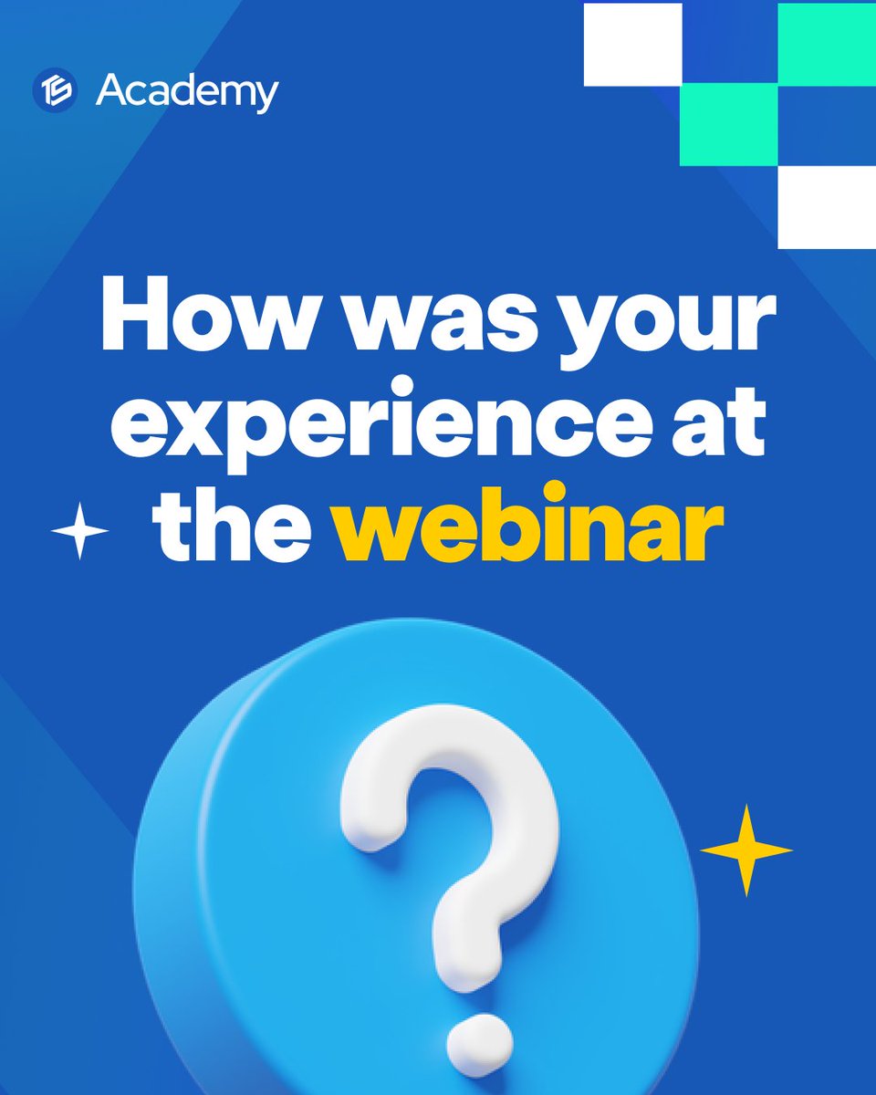 TSAcademyOnline's tweet image. Did you attend the Building A Sustainable Tech Career Webinar?

We’d love to hear from you.
How was your experience? 

Was it eye-opening, mind-blowing? What did you learn? What do you want us to improve?

Tell us everything in the comments, we’re listening.
