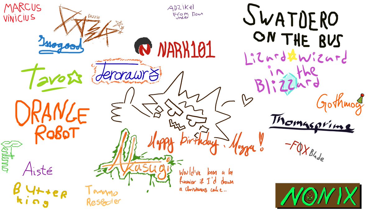 Orangerobot8000's tweet photo. Here are the signatures for those that participated https://t.co/DrI0RmDjil