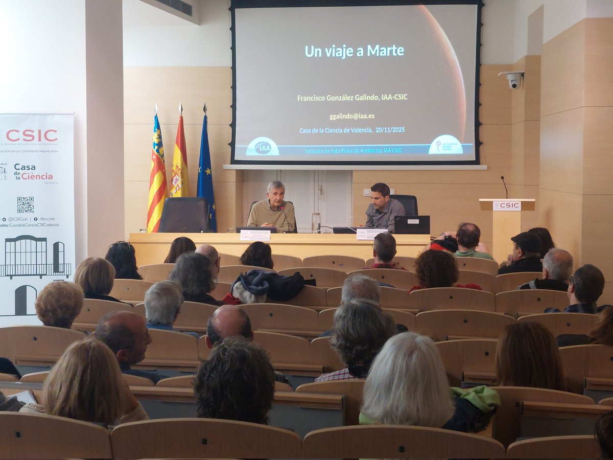 Comenzamos una nueva charla del ciclo Nuestro hogar en la Vía Láctea. El Sistema Solar.

Hoy damos un paseo por Marte de la mano de Francisco González <a href="/iaa_csic/">IAA-CSIC</a>

Podéis seguirla en directo y participar en el chat

youtube.com/live/Kzuedtytf…