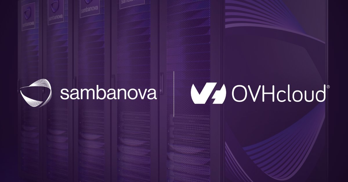 🚀 <a href="/OVHcloud/">OVHcloud</a> has chosen SambaNova to power its new ultra-low-latency, high-scale AI Endpoints.

With SambaStack, OVH delivers:
• Fast inference
• Energy efficiency
• 99.8% uptime SLA
• Largest open-source models support
• Real-time &amp; batch endpoints

sambanova.ai/solutions/ovh-…