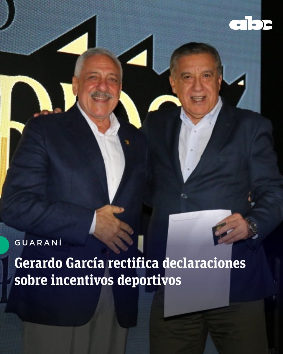 ABCDeportes's tweet image. #Guaraní | SE RECTIFICA 📃

El vicepresidente de Guaraní, Gerardo García, rectificó sus declaraciones para el Cardinal Deportivo, donde afirmó: “Le vamos a dar el máximo incentivo a Trinidense” 🗣️

Aclaró que no buscó promover prácticas prohibidas y recordó que los incentivos…